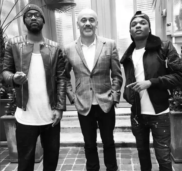 Photos: Wizkid Hangs Out With Shoe Designer, Christian Louboutin, Ans Singer, Fally Pupa, In Paris